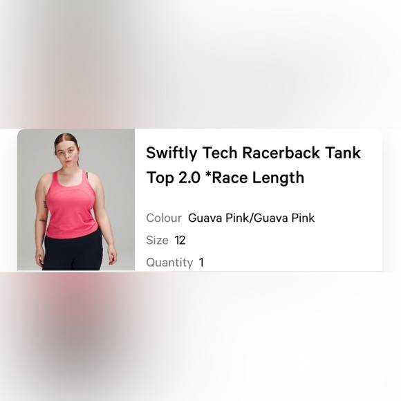 Lululemon Swiftly Tech Razorback Tank - Picture 3 of 3